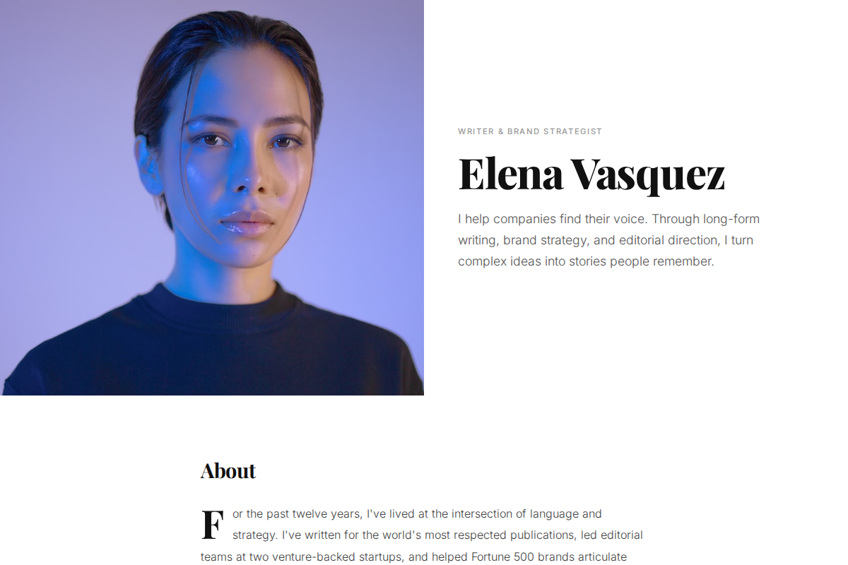 Bio Page