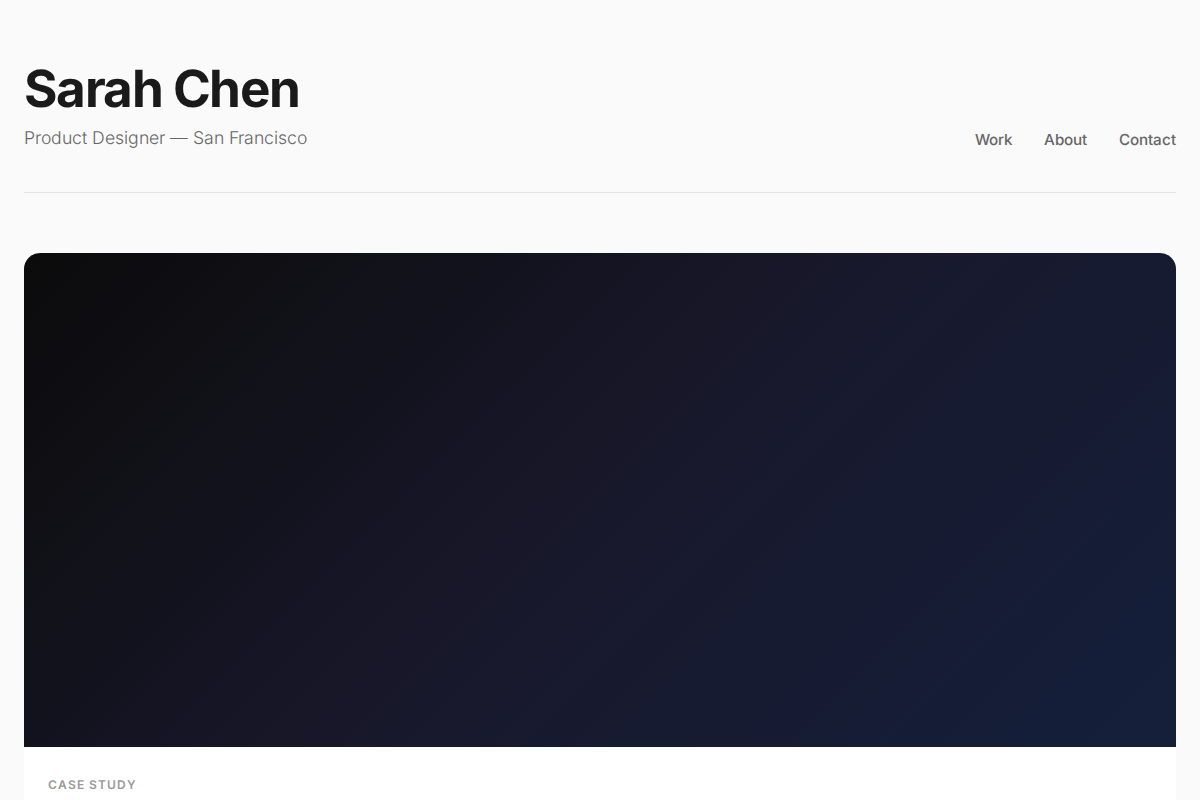 Designer Portfolio