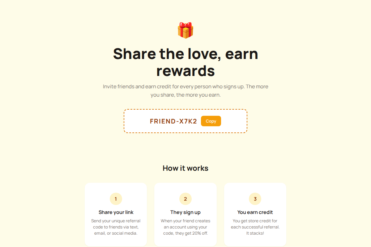 Referral Page