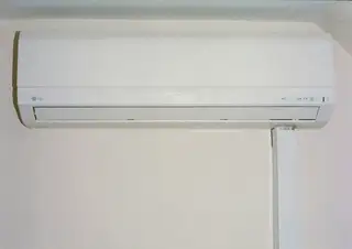 An indoor mini-split unit up close
