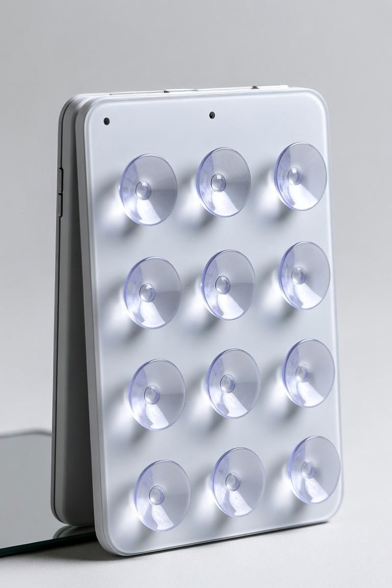 The back of the Glance device showing its twelve suction cups